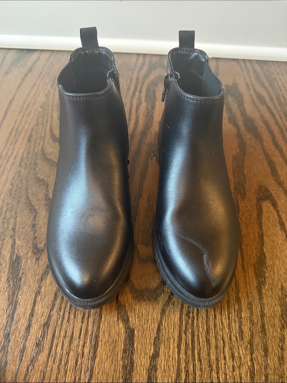 Kids Cat and Jack Black Ankle Boots - size 3